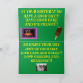 カンザス箱の貝のカメの誕生日の挨拶状 カード (内部)