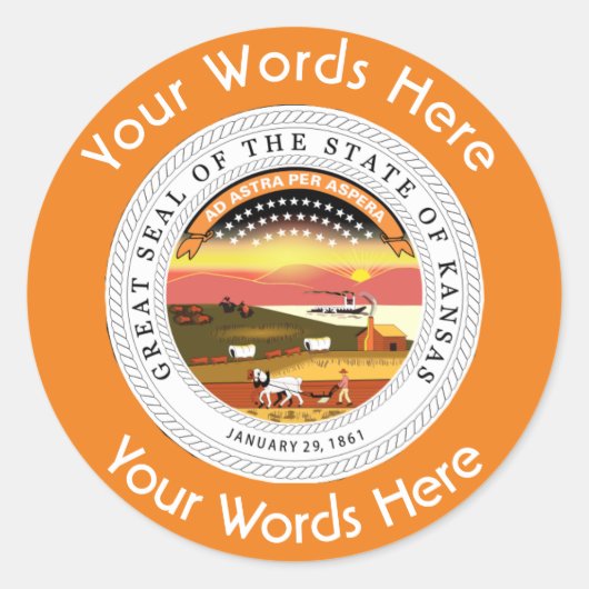 カンザス素晴らしシールカスタムシール ラウンドシール (正面)