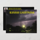 カンザス雷光 ハッチンソン カンザス州 ポストカード (正面/裏面)