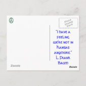 カンザス「ひまわり州のはがき」 ポストカード (裏面)