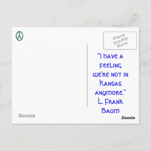 カンザス「ひまわり州のはがき」 ポストカード (裏面)