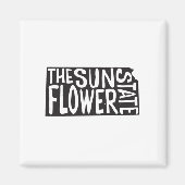 カンザス：ひまわり州 マグネット (正面)