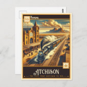 カンザス・アチソン |ヴィンテージ ポストカード (正面/裏面)