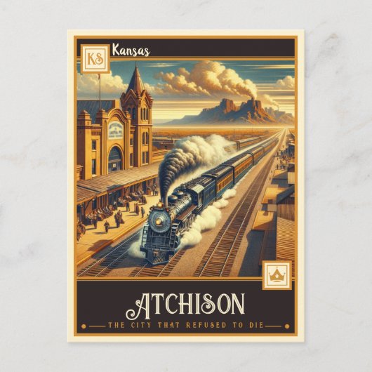 カンザス・アチソン |ヴィンテージ ポストカード (正面)
