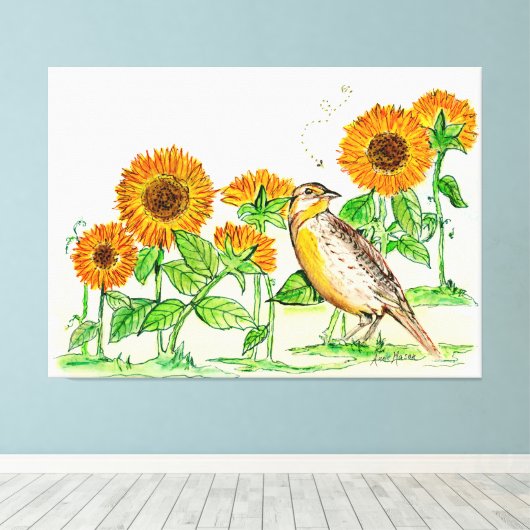 カンザス キャンバスプリント (インサイチュ (ウッドフロア))