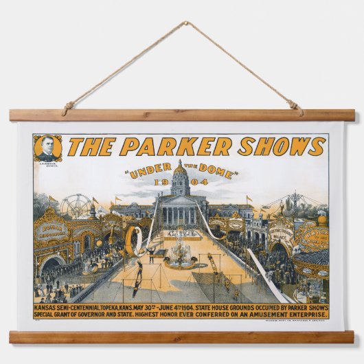 カンザス・セミセンテニアル。州ハウス敷地。 吊り下げ型タペストリー (正面)