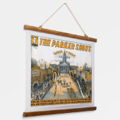 カンザス・セミセンテニアル。州ハウス敷地。 吊り下げ型タペストリー (傾斜あり)