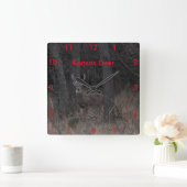 カンザス·ディア·クロック スクエア壁時計 (ホーム)