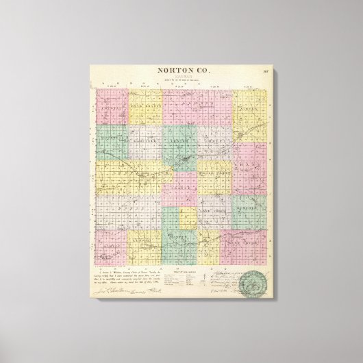 カンザス・ノートン郡 キャンバスプリント (正面)