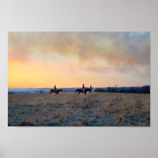 カンザス・フリント・ヒルズの3人のライダー ポスター (正面)