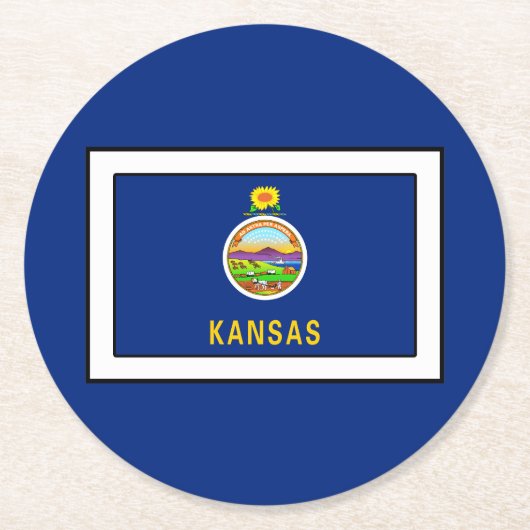 カンザス ラウンドペーパーコースター (正面)