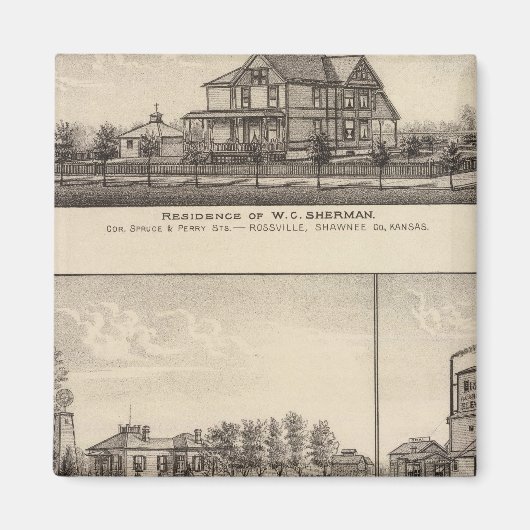 カンザス・ロスビル マグネット (正面)