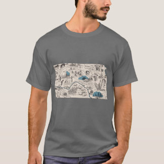 カンザス ヴィンテージ 絵地図 オーバーサイズ Tシャツ