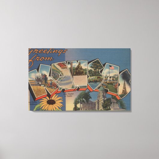 カンザス(州首都/花) キャンバスプリント (正面)