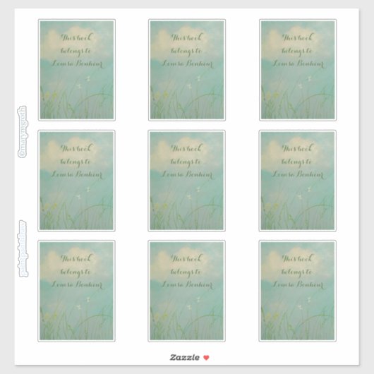 「カンザス」蔵書票シール シール (シート)