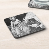 カンザス、c.1880 (b/wの写真)のアメリカのカウボーイ コースター (左側)