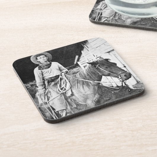 カンザス、c.1880 (b/wの写真)のアメリカのカウボーイ コースター (左側)