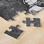 カンザス、c.1880 (b/wの写真)のアメリカのカウボーイ ジグソーパズル (側面)