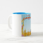 カンザスUSAファームレトロトラベルポスター ツートーンマグカップ (正面左)