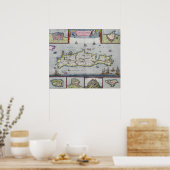 カンジア島の地図 ポスター (キッチン)