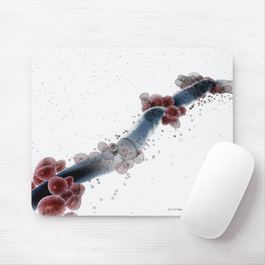 カンジダalbicansのWireframeの顕微鏡の概観 マウスパッド (マウス)