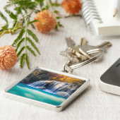 カンジャナブリ州タイのエラワンの滝 キーホルダー (側面)