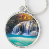 カンジャナブリ州タイのエラワンの滝 キーホルダー (正面)