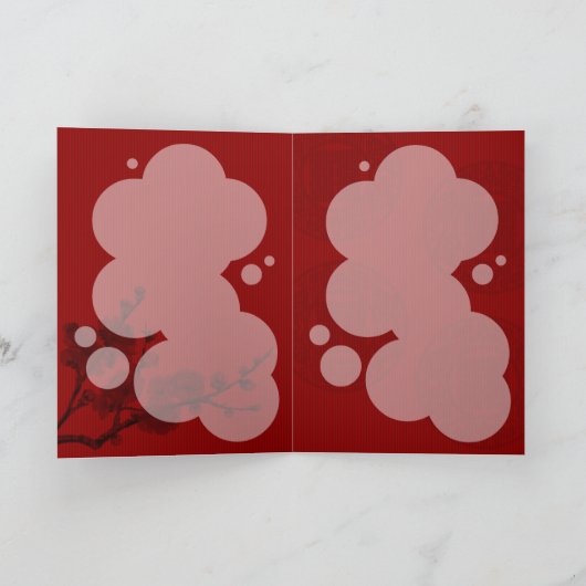 カンジ中国のズ設計の結婚式招待状カード 招待状 (内部)