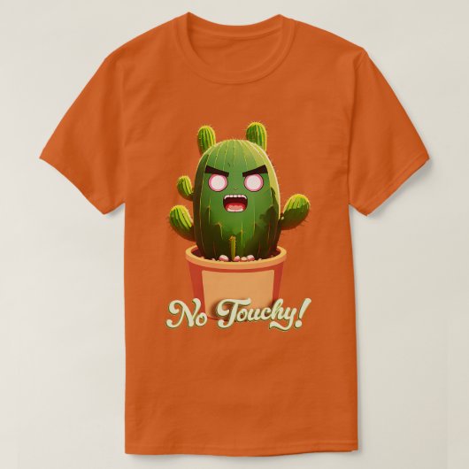 カンタクのサボテンNo Touchy Tシャツ (デザイン正面)