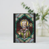 カンタベリーのサンアンセルムのステンドグラス・アート ポストカード (スタンド正面)