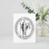 カンタベリーの聖アンセルムの封印 ポストカード (スタンド正面)