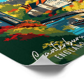 カンタベリーイングランドアートヴィンテージトラベルイラストレーション ポスター (角)