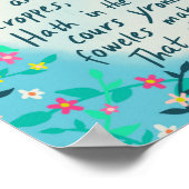 カンタベリーテイルズスプリングタイムミドルイングリッシュ引用文 ポスター (角)