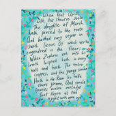 カンタベリーテイルズスプリングタイムミドルイングリッシュ引用文 ポストカード (正面)