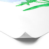 カンタベリーベルの花のビクトリアン言語 ポスター (角)