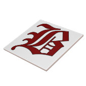 カンタベリーレターBインレッドモノグラムタイル タイル (側面)