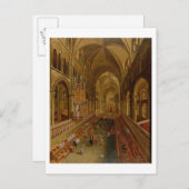 カンタベリー大聖堂インテリアc.1675-1700 (油) ポストカード (正面/裏面)