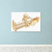 カンタベリー大聖堂。素晴らしイギリス キャンバスプリント (インサイチュ (ウッドフロア))