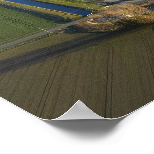 カンタベリー、メスベンの近くの熱気球 ポスター (角)