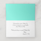 カンタルーペ結婚ブルーのテーブル番号 プレイスカード (内部開封)