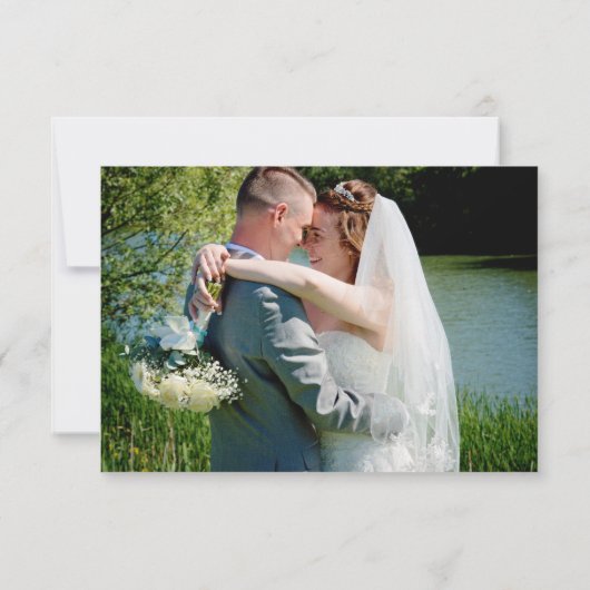 カンタロープオレンジ色の水色金ゴールド幾何写真 サンキューカード (裏面)