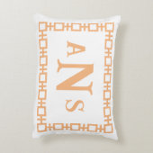 カンタローペオレンジスクエアギリシャ鍵モノグラム アクセントクッション (裏面(縦))