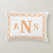 カンタローペオレンジスクエアギリシャ鍵モノグラム アクセントクッション (裏面)