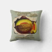 カンタローペシード広告ズアートアンティーク クッション (裏面)