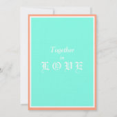 カンタローペターコイズラブジオメトリック 招待状 (裏面)