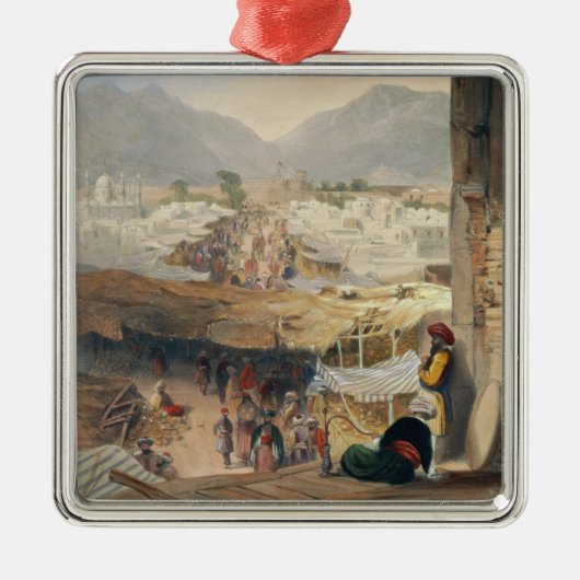 カンダハル、主なバザーおよび砦の都市 メタルオーナメント (正面)