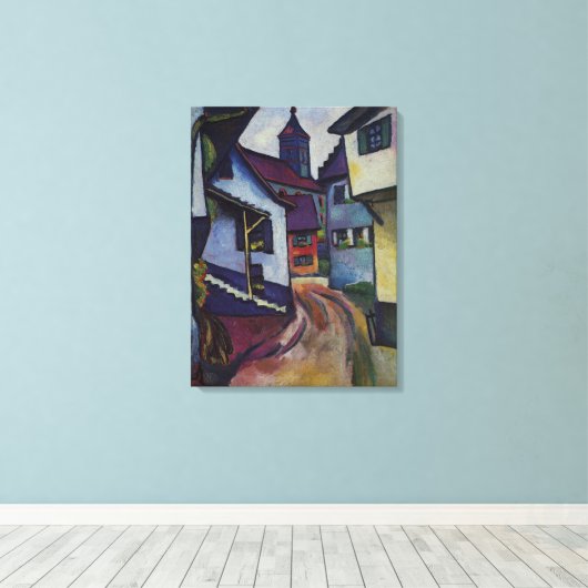 カンダンマッケの教会と通り威厳がある キャンバスプリント (インサイチュ (ウッドフロア))