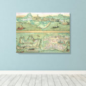 カンディアとコルフの地図, 'シビタテス・オルビス・ターから キャンバスプリント (インサイチュ (ウッドフロア))