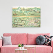 カンディアとコルフの地図, 'シビタテス・オルビス・ターから キャンバスプリント (インサイチュ (リビング))