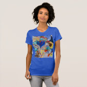 カンディモダンンスキー抽象芸術絵画ズアートブ王室のルー Tシャツ (正面フル)